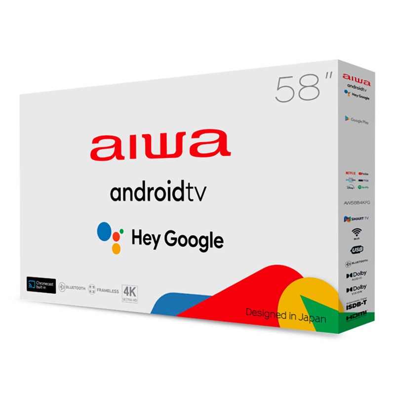 Smart Tv Aiwa 58'' Led Hdr 4k  Google TV Comando De Voz