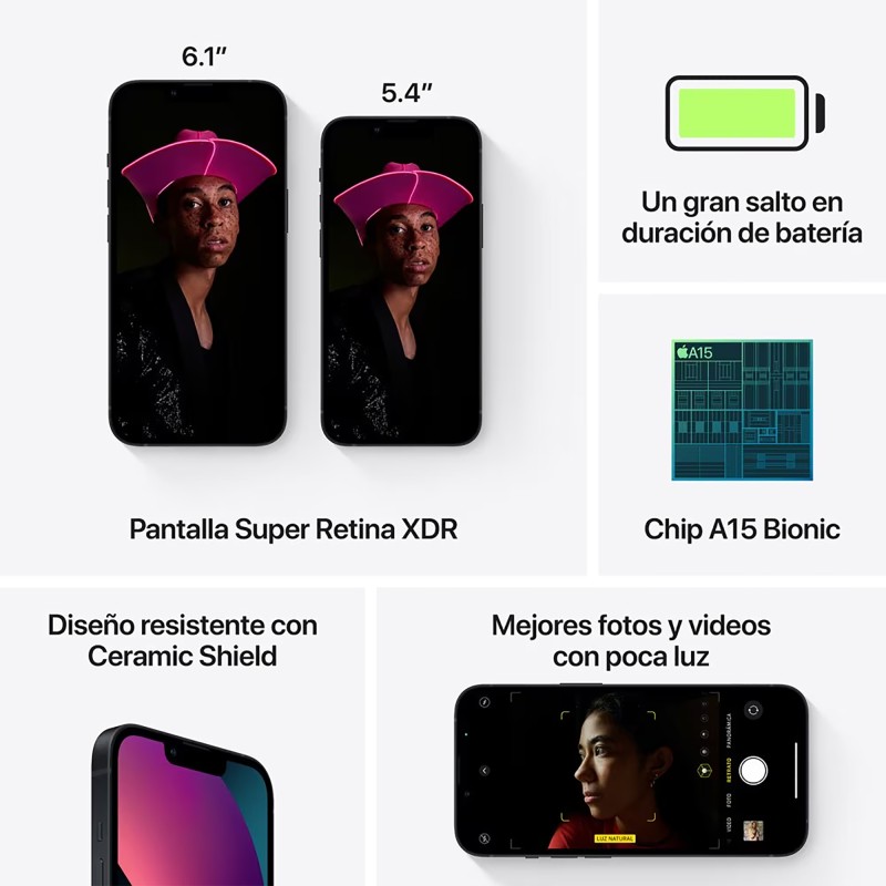 iPhone 13 6,1'' 5G 4gb 128gb Dual Cam 12mp