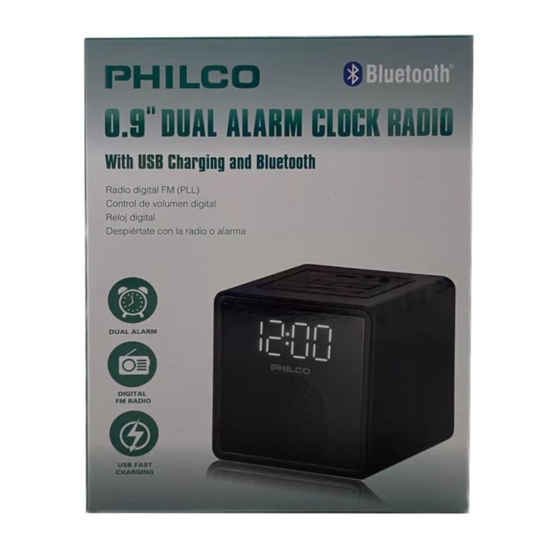 Radio Despertador Philco Par3206 Fm 20mem Bluetooth