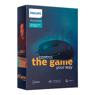 Mouse Gaming Philips G414 3600dpi Iluminación RGB