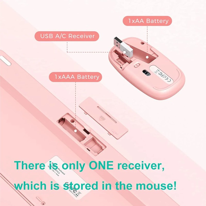 Combo Mouse y Teclado Inalámbrico Seenda Wgjp-073-3